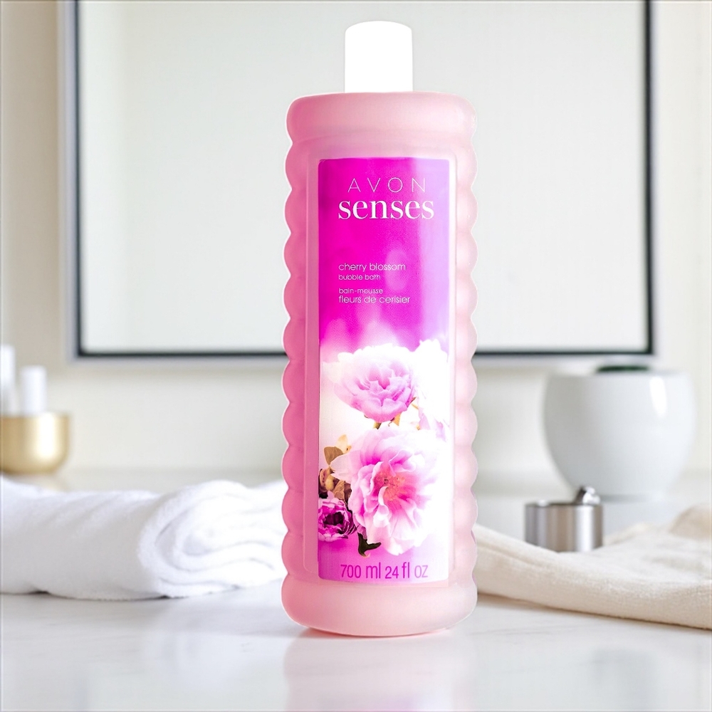 AVON Senses Cherry Blossom 24.0 Fluid Ounces Bubble Bath